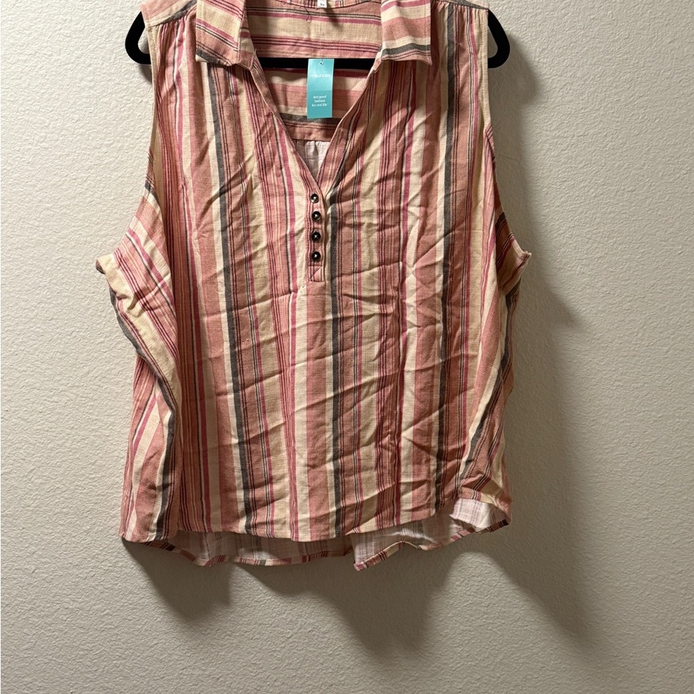 Striped Sleeveless Top